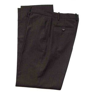 ETRO Dress Pants Brown Flat Front Wool Blend Men's Size 35 X 34